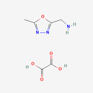 molecular formula C6H9N3O5 B2372293 (5-Methyl-1,3,4-Oxadiazol-2-Yl)Methanamine Oxalate CAS No. 1187931-57-2
