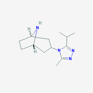 molecular formula C13H22N4 B023723 (1R,3s,5S)-3-(3-Isopropyl-5-methyl-4H-1,2,4-triazol-4-yl)-8-azabicyclo[3.2.1]octane CAS No. 423165-07-5