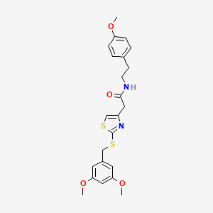 2-(2-((3,5-dimethoxybenzyl)thio)thiazol-4-yl)-N-(4-methoxyphenethyl)acetamide
