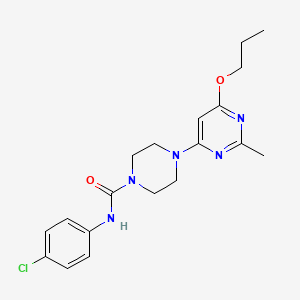 molecular formula C19H24ClN5O2 B2372307 N-(4-chlorophenyl)-4-(2-methyl-6-propoxypyrimidin-4-yl)piperazine-1-carboxamide CAS No. 946249-52-1