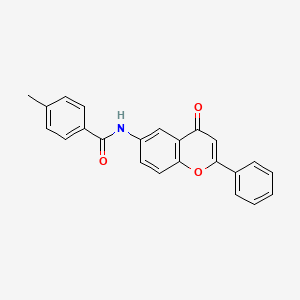 4-methyl-N-(4-oxo-2-phenyl-4H-chromen-6-yl)benzamide