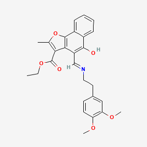 (Z)-ethyl 4-(((3,4-dimethoxyphenethyl)amino)methylene)-2-methyl-5-oxo-4,5-dihydronaphtho[1,2-b]furan-3-carboxylate
