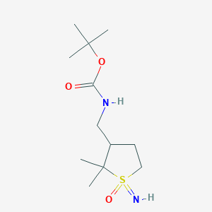 Tert-butyl N-[(1-imino-2,2-dimethyl-1-oxothiolan-3-yl)methyl]carbamate