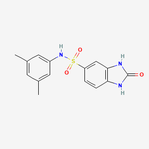molecular formula C15H15N3O3S B2372319 N-(3,5-dimethylphenyl)-2-oxo-2,3-dihydro-1H-1,3-benzodiazole-5-sulfonamide CAS No. 701923-47-9