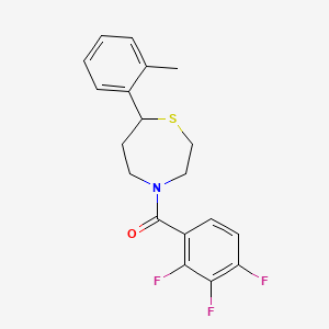 (7-(o-Tolyl)-1,4-thiazepan-4-yl)(2,3,4-trifluorophenyl)methanone