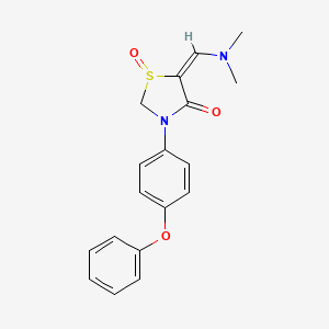 5-[(E)-(dimethylamino)methylidene]-3-(4-phenoxyphenyl)-1lambda~4~,3-thiazolane-1,4-dione
