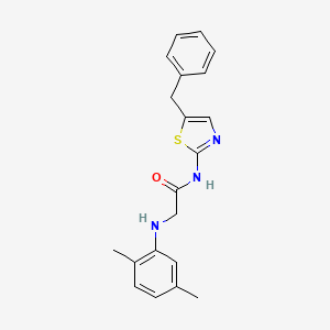 molecular formula C20H21N3OS B2372328 N-(5-BENZYL-1,3-THIAZOL-2-YL)-2-[(2,5-DIMETHYLPHENYL)AMINO]ACETAMIDE CAS No. 854005-71-3