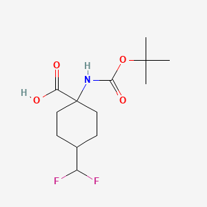 1-((tert-Butoxycarbonyl)amino)-4-(difluoromethyl)cyclohexane-1-carboxylic acid