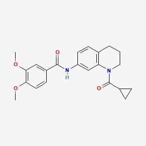 N-[1-(cyclopropanecarbonyl)-3,4-dihydro-2H-quinolin-7-yl]-3,4-dimethoxybenzamide