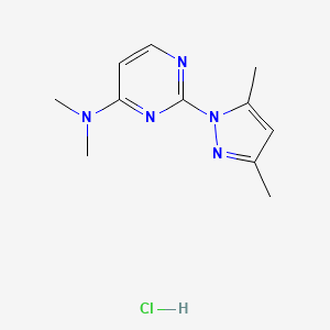 2-(3,5-Dimethylpyrazol-1-yl)-N,N-dimethylpyrimidin-4-amine;hydrochloride