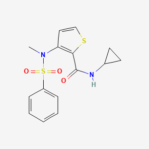 N-cyclopropyl-3-(N-methylphenylsulfonamido)thiophene-2-carboxamide