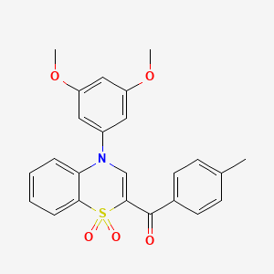 [4-(3,5-dimethoxyphenyl)-1,1-dioxido-4H-1,4-benzothiazin-2-yl](4-methylphenyl)methanone