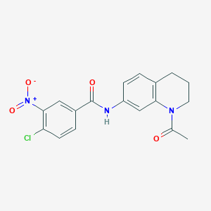 molecular formula C18H16ClN3O4 B2372356 N-(1-acetyl-1,2,3,4-tetrahydroquinolin-7-yl)-4-chloro-3-nitrobenzamide CAS No. 898423-68-2