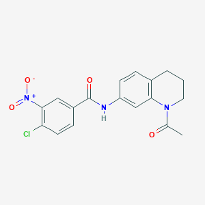 N-(1-acetyl-1,2,3,4-tetrahydroquinolin-7-yl)-4-chloro-3-nitrobenzamide
