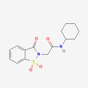 N-cyclohexyl-2-(1,1-dioxido-3-oxobenzo[d]isothiazol-2(3H)-yl)acetamide