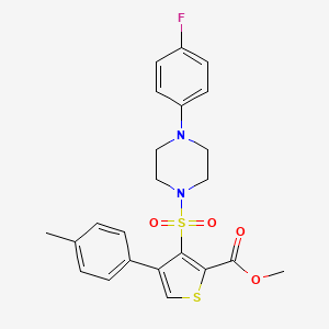 Methyl 3-{[4-(4-fluorophenyl)piperazin-1-yl]sulfonyl}-4-(4-methylphenyl)thiophene-2-carboxylate