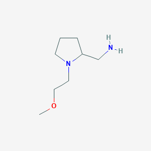 molecular formula C8H18N2O B2372381 [1-(2-Methoxyethyl)pyrrolidin-2-yl]methanamine CAS No. 1019457-65-8