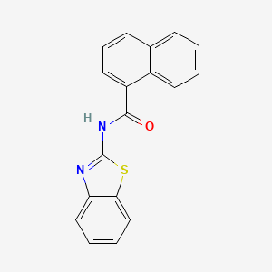 molecular formula C18H12N2OS B2372390 N-(1,3-benzothiazol-2-yl)naphthalene-1-carboxamide CAS No. 361183-58-6