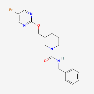 N-Benzyl-3-[(5-bromopyrimidin-2-yl)oxymethyl]piperidine-1-carboxamide