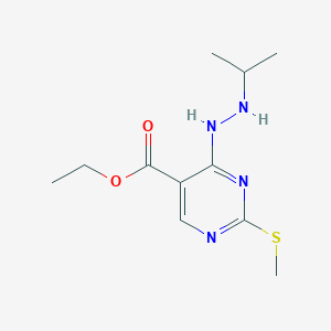 Ethyl 4-(2-isopropylhydrazinyl)-2-(methylthio)pyrimidine-5-carboxylate