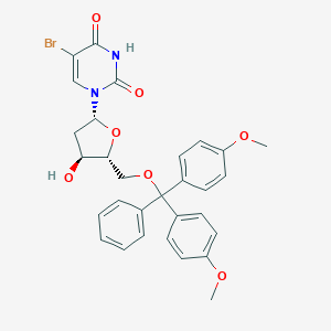 molecular formula C₃₀H₂₉BrN₂O₇ B023724 5'-O-[Bis(4-methoxyphenyl)(phenyl)methyl]-5-bromo-2'-deoxyuridine CAS No. 63660-21-9
