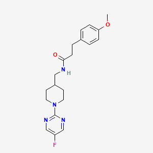 molecular formula C20H25FN4O2 B2372406 N-((1-(5-fluoropyrimidin-2-yl)piperidin-4-yl)methyl)-3-(4-methoxyphenyl)propanamide CAS No. 2034258-49-4
