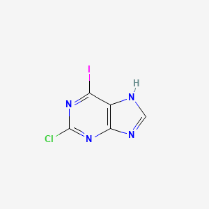 molecular formula C5H2ClIN4 B2372408 2-Chloro-6-iodo-9H-purine CAS No. 18552-88-0