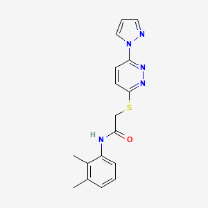 molecular formula C17H17N5OS B2372422 2-((6-(1H-pyrazol-1-yl)pyridazin-3-yl)thio)-N-(2,3-dimethylphenyl)acetamide CAS No. 1351587-04-6