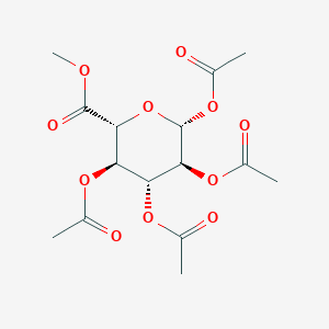 molecular formula C15H20O11 B2372431 methyl (2R,3R,4R,5S,6R)-3,4,5,6-tetrakis(acetyloxy)oxane-2-carboxylate CAS No. 104195-05-3