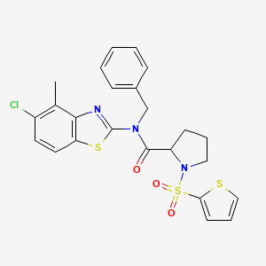 N-benzyl-N-(5-chloro-4-methylbenzo[d]thiazol-2-yl)-1-(thiophen-2-ylsulfonyl)pyrrolidine-2-carboxamide