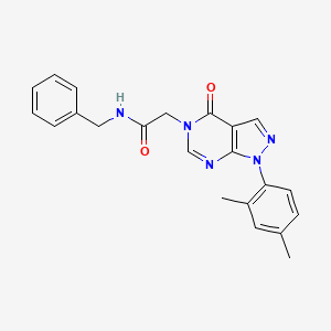 molecular formula C22H21N5O2 B2372436 N-benzyl-2-[1-(2,4-dimethylphenyl)-4-oxo-1H,4H,5H-pyrazolo[3,4-d]pyrimidin-5-yl]acetamide CAS No. 895001-44-2