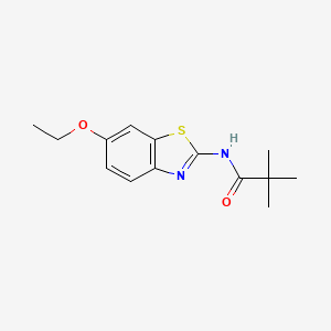 molecular formula C14H18N2O2S B2372439 N-(6-ethoxy-1,3-benzothiazol-2-yl)-2,2-dimethylpropanamide CAS No. 300695-91-4