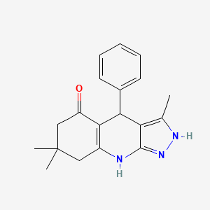 3,7,7-trimethyl-4-phenyl-1,4,6,7,8,9-hexahydro-5H-pyrazolo[3,4-b]quinolin-5-one