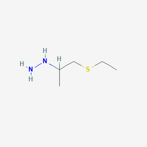 molecular formula C5H14N2S B2372471 1-(1-(Ethylthio)propan-2-yl)hydrazine CAS No. 1314960-15-0