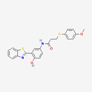 molecular formula C23H20N2O3S2 B2372478 N-(3-(benzo[d]thiazol-2-yl)-4-hydroxyphenyl)-3-((4-methoxyphenyl)thio)propanamide CAS No. 941952-48-3