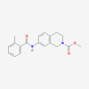 molecular formula C19H20N2O3 B2372481 methyl 7-(2-methylbenzamido)-3,4-dihydroisoquinoline-2(1H)-carboxylate CAS No. 1448074-99-4