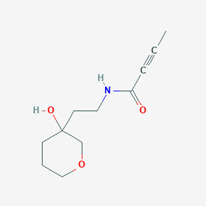 molecular formula C11H17NO3 B2372485 N-[2-(3-Hydroxyoxan-3-yl)ethyl]but-2-ynamide CAS No. 2411243-08-6