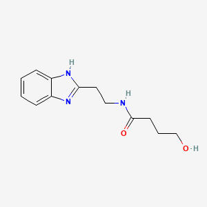 molecular formula C13H17N3O2 B2372487 N-[2-(1H-1,3-benzodiazol-2-yl)ethyl]-4-hydroxybutanamide CAS No. 890636-93-8