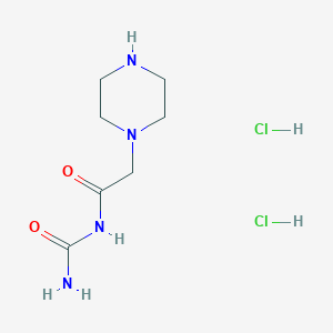molecular formula C7H16Cl2N4O2 B2372498 N-(aminocarbonyl)-2-piperazin-1-ylacetamide dihydrochloride CAS No. 1171057-30-9