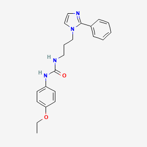 molecular formula C21H24N4O2 B2372500 1-(4-ethoxyphenyl)-3-(3-(2-phenyl-1H-imidazol-1-yl)propyl)urea CAS No. 1421451-60-6