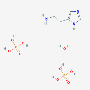 molecular formula C5H17N3O9P2 B2372502 Histamine bisphosphate monohydrate CAS No. 23297-93-0; 51-74-1