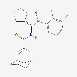 molecular formula C24H29N3OS B2372509 N-[2-(2,3-dimethylphenyl)-2H,4H,6H-thieno[3,4-c]pyrazol-3-yl]adamantane-1-carboxamide CAS No. 450343-80-3