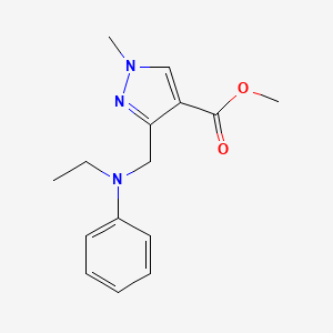 B2372522 Methyl 3-[(N-ethylanilino)methyl]-1-methylpyrazole-4-carboxylate CAS No. 1975117-82-8