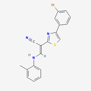 (E)-2-(4-(3-bromophenyl)thiazol-2-yl)-3-(o-tolylamino)acrylonitrile