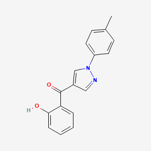 molecular formula C17H14N2O2 B2372572 (2-hydroxyphenyl)[1-(4-methylphenyl)-1H-pyrazol-4-yl]methanone CAS No. 887356-20-9