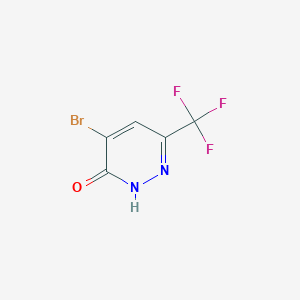 molecular formula C5H2BrF3N2O B2372584 5-bromo-3-(trifluoromethyl)-1H-pyridazin-6-one CAS No. 1073525-70-8