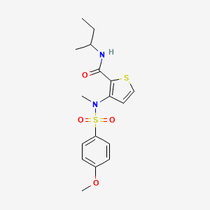 B2372595 N-(4-chlorobenzyl)-4-[6-(2-methoxyphenoxy)pyrimidin-4-yl]benzamide CAS No. 1116082-57-5