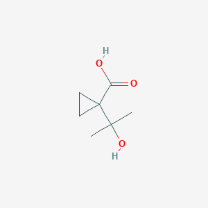 molecular formula C7H12O3 B2372646 1-(2-hydroxypropan-2-yl)cyclopropane-1-carboxylic acid CAS No. 1447944-22-0
