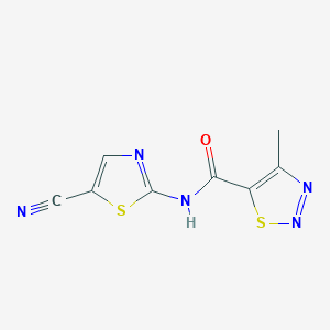 molecular formula C8H5N5OS2 B2372707 N-(5-cyanothiazol-2-yl)-4-methyl-1,2,3-thiadiazole-5-carboxamide CAS No. 1251683-00-7