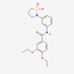molecular formula C20H24N2O5S B2372713 N-(3-(1,1-dioxidoisothiazolidin-2-yl)phenyl)-3,4-diethoxybenzamide CAS No. 946343-46-0